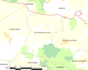Poziția localității La Chapelle-Hullin