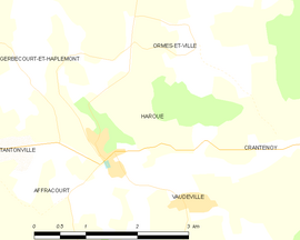 Mapa obce Haroué