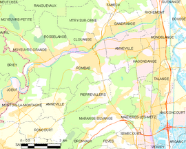 Mapa obce Amnéville