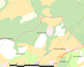 Mapa obce Schoeneck