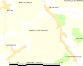 Mapa obce Wavrans-sur-Ternoise