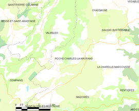 Mapa obce Roche-Charles-la-Mayrand