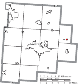 Location of Rushville in Fairfield County