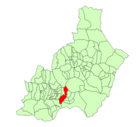 Расположение муниципалитета Гадор на карте провинции