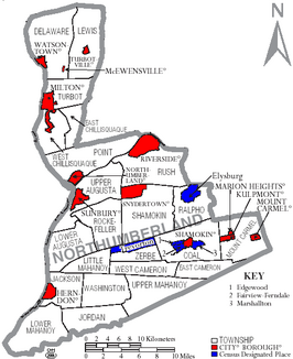 Kaart van Northumberland County