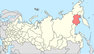 Магаданська область на карті суб'єктів Російської Федерації