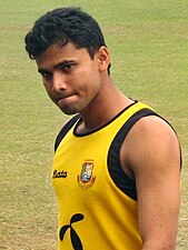 Former Bangladesh skipper Mashrafe in Sher-e-Bangla Cricket Stadium, Dhaka in January 2009