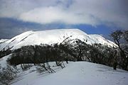 Mount Nōgōhaku from Mount Mae Mount Haku means white mountain.