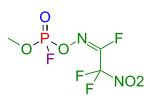 Eine Nervenkampfstoff aus der Nowitschok-Reihe (vereinfachte Strukturformel ohne Berücksichtigung der Stereochemie am Phosphoratom)