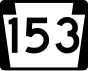 PA Route 153 marker