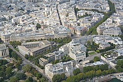 Place d’Iéna vom Eiffelturm aus gesehen