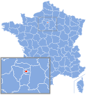 Location map of Paris.