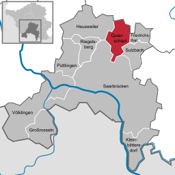 Läget för Quierschied i Regionalverband Saarbrücken