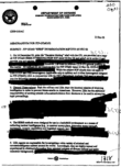 Example of redaction on (a copy of) a document