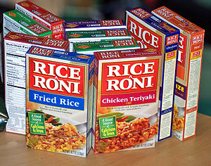 Rice-A-Roni boxes