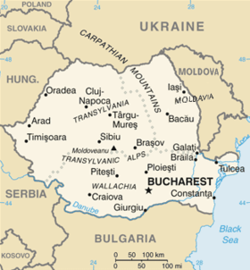 Мапа Румыніі