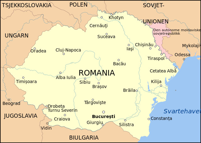 Plasseringa til Kongedømmet Romania