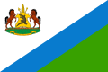 Cờ hoàng gia Lesotho từ 1987 đến 2006.