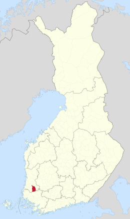 Kaart met de locatie van Säkylä