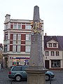 Postmeilensäule auf dem Senftenberger Markt