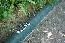 A surviving section of the pipeline at Shanklin Chine. Shanklin Chine - P.L.U.T.O. Pipeline - geograph.org.uk - 1335842.jpg