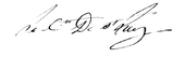 signature d'Athanase Conen de Saint-Luc