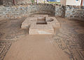 Baptistry and surrounding mosaic floor of an early Christian basilica