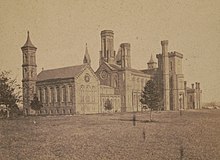 View facing northeast, 1864 Smithsonian building, LCCN2017659613-crop.jpg