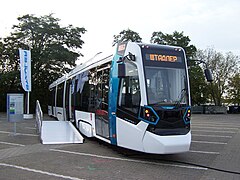 Stadler 85300M на выставке InnoTrans в Берлине, сентябрь 2014 года