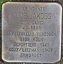 Stolperstein Wielandstr 2 Dinslaken Jakobs Julie