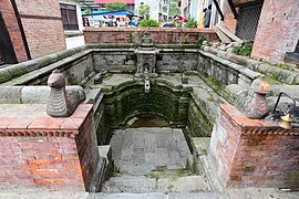 Dhunge dhara next to the entrance