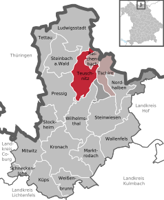 Poziția localității Teuschnitz