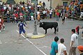 Toru na Plaza del Conceyu mientres les Fiestes de Setiembre.