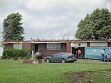 EF2 damage: At this intensity, tornadoes have a more significant impact on well-built structures, removing the roofs, and collapsing some exterior walls of poorly built structures. EF2 tornadoes are capable of completely destroying mobile homes, and generating large amounts of flying debris. This home completely lost its roof, but its walls remained intact. Between 15 and 19% of all annual tornadoes in the U.S. are rated EF2.