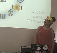 GalaHmm presenting. Wikimercredi MAMCO April 2019