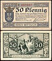 50 Pfennig Notgeldschein (1919) von Wittlich