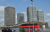 Raffles Istanbul Zorlu Center Hotel in Zincirlikuyu (second tower from the left).