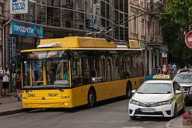 Taxi and trolleybus