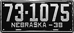 Номерной знак Небраски 1938 года.JPG