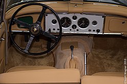 "יגואר XK150", שנת 1958 - מבט לתא הנהג ולוח מחוונים