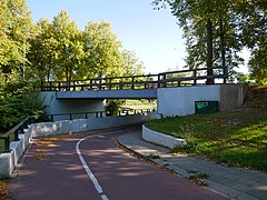 Beuningen, Fahrradtunnel unterhalb der Straße Leigraaf