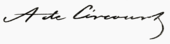 signature d'Adolphe de Circourt