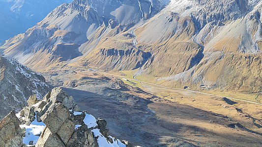 Blick Richtung Norden zur Albulapassstrasse