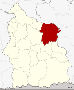 District location in Sisaket province