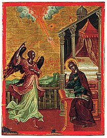 Icon of Annunciation. (Greece, 18th century)