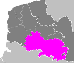 Location of Arras in Nord-Pas-de-Calais