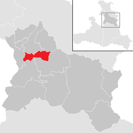 Poloha obce Bad Vigaun v okrese Hallein (klikacia mapa)