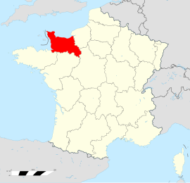 बास-नॉर्मंदीचे फ्रान्स देशाच्या नकाशातील स्थान