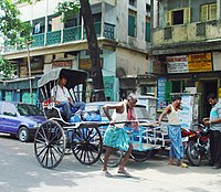 Rickshaw, enduring image of the city of joy