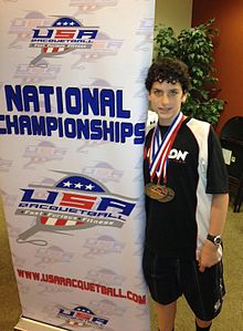 Dane with medals at USAR National Singles championships in Fullerton, CA, 2013